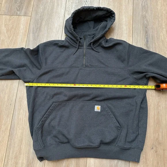 Carhartt Dark Gray Rain Defender Hoodie with Logo - Picture 9 of 12